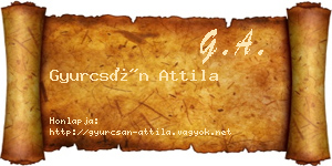Gyurcsán Attila névjegykártya