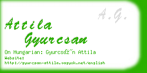 attila gyurcsan business card